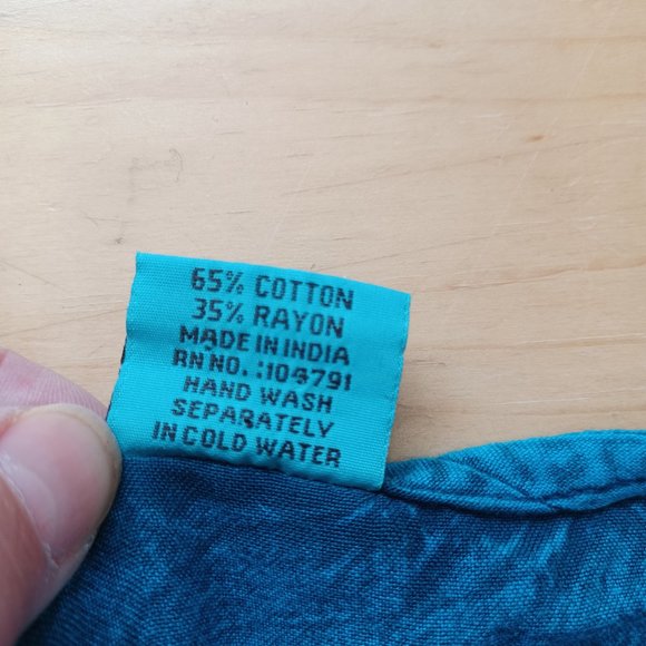 Feminine Boho Rich Blue Colour Top - flutter sleeves and hem (3130) - Picture 7 of 9